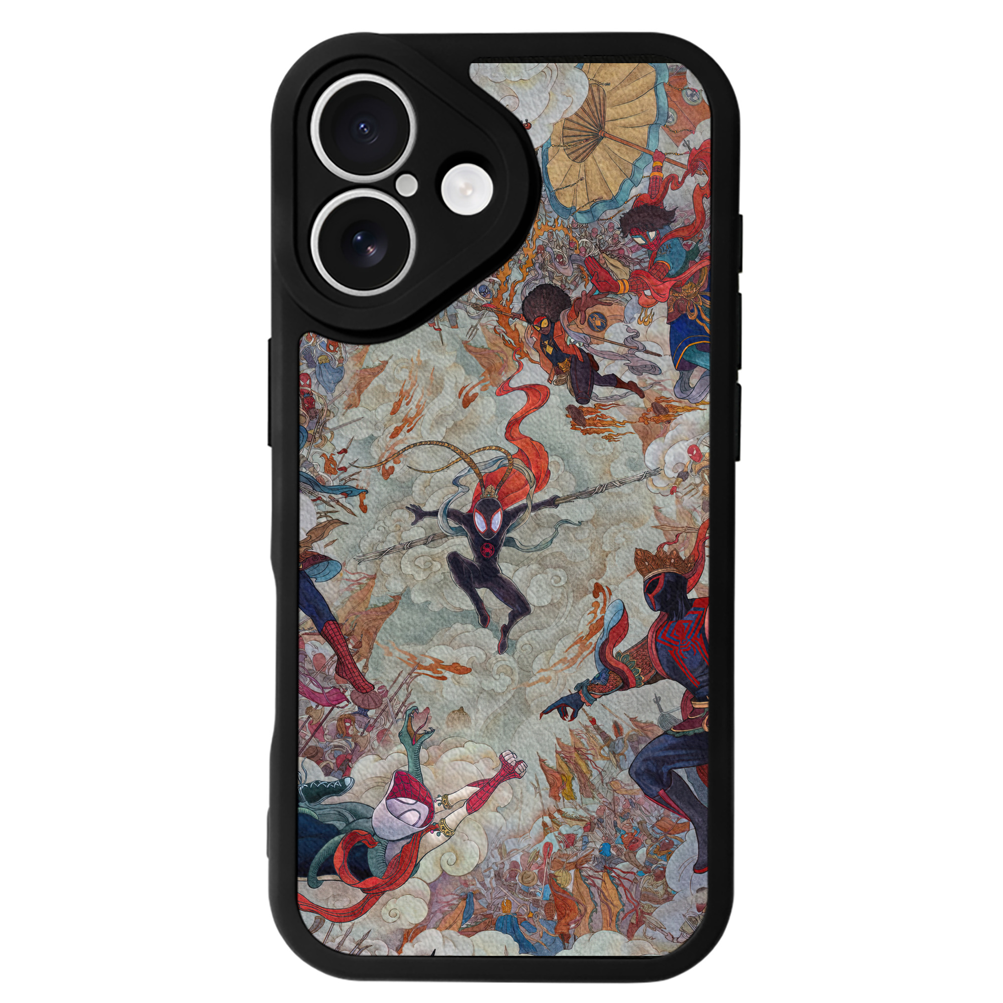 （画像用） Spider Man スパイダーマン 【iPhone 16シリーズ対応】シリコンスマホケース（レザー調） 材質：シリコン